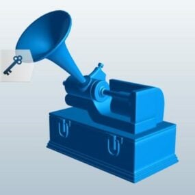 Zabytkowy fonograf cylindryczny Model 3D