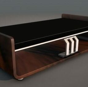 Coffee Table Curved Plate 3d model