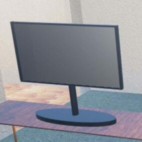Tv With Oval Leg 3d model