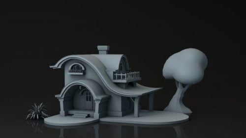 Cartoon Cute House Free 3d Model - .C4d, .Fbx, .Obj - Open3dModel