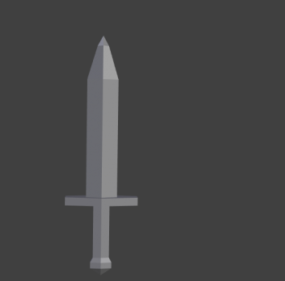 3д модель Винтажного прямого меча