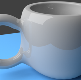 1д модель керамической чашки V3