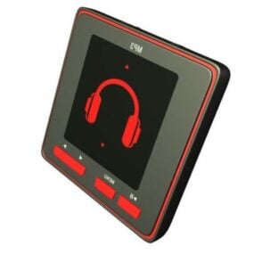 Square Mp3 Player Lcd 3d model