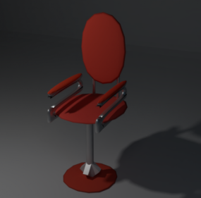 Salon Red Chair 3d-modell