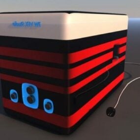 Speakers Red Box With Led 3d model