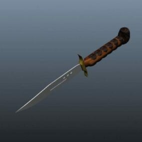 3D model středověkého krátkého nože