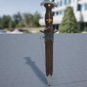 Knife Carved Decor 3d model