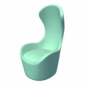Abstrakter Stuhl Lowpoly Möbel 3D-Modell
