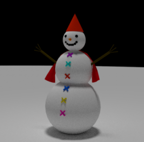 Smile Snowman V1 3d model