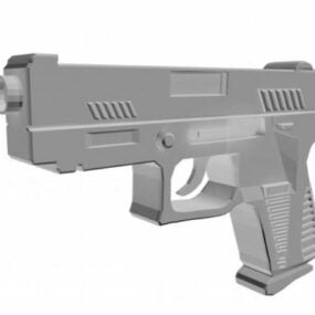 Pistol Perang Lowpoly Model 1d V3