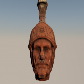 Rustic Bust Statue 3d model