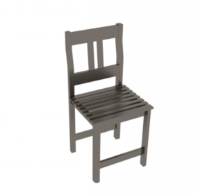 Chair Ladder Wooden 3d model