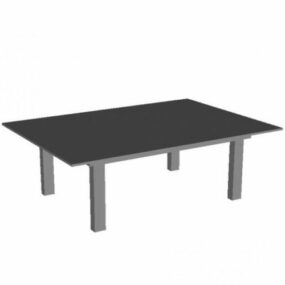 Table rectangulaire en bois modèle 3D
