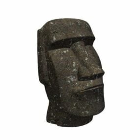 3д модель статуи Моаи Фиджи