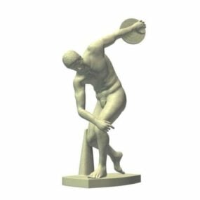 Greek Discobolus Statue 3d model