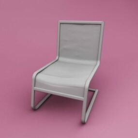 Chair S Shaped Frame 3d model