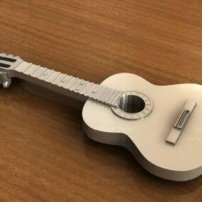 Model 3d Gaya Gitar Klasik