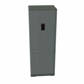 रेफ्रिजरेटर दो दरवाजे वाला ग्रे रंग 3डी मॉडल