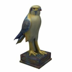 鳥の像3Dモデル