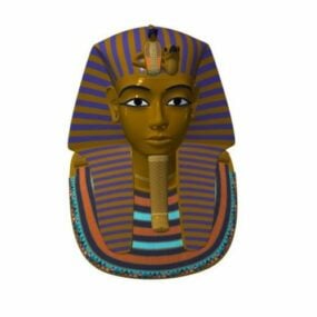 मिस्र की प्राचीन फिरौन की मूर्ति 3डी मॉडल