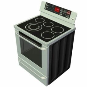 Estufa con estufa para cocina modelo 3d