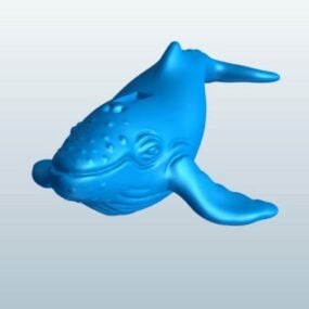Lowpoly Baleine à bosse modèle 3D
