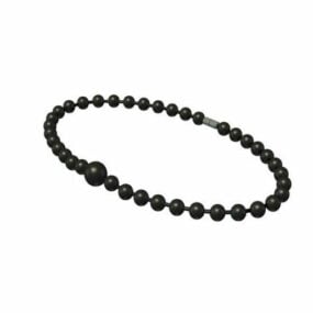 Black Sphere Necklace 3d model
