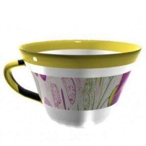 패턴으로 커피 컵 3d 모델