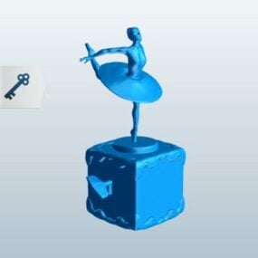 Caja de bailarina modelo 3d