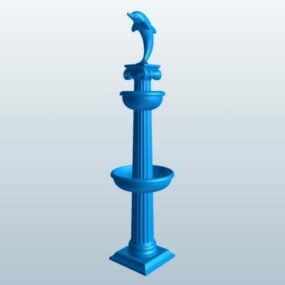 تمثال نافورة مياه الدولفين نموذج ثلاثي الأبعاد