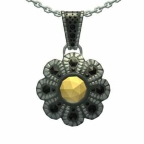 Black Hanging Charm Jewelry 3d model