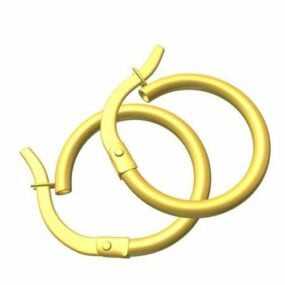 Guld örhänge 3d-modell