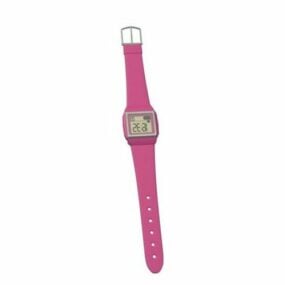 Reloj de pulsera rosa modelo 3d