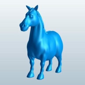 Kurzes Pferd 3D-Modell