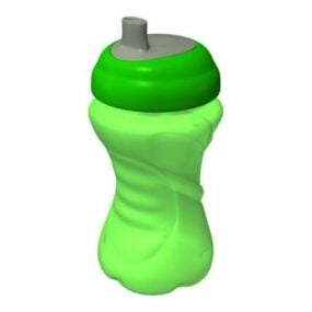 Tasse de bouteille d'eau en plastique modèle 3D