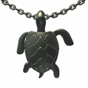 Vedhæng Necklet Turtle Dekorativ 3d model