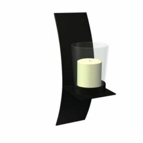 Wandleuchte Glaskerze 3D-Modell