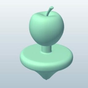 Model 3D rzeźby owocowej jabłka