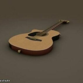3D model tenké akustické kytary