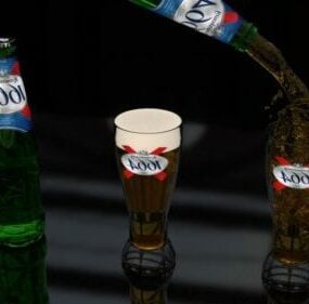 Kronenbourg Beer Glass 3d model
