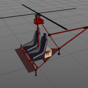 Einfaches 3D-Modell im Hubschrauberdesign