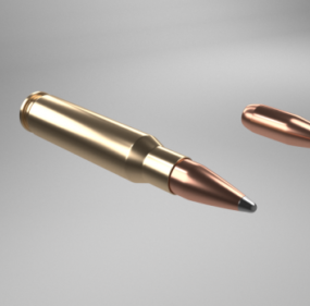 Gun 308 Bullet 3d model