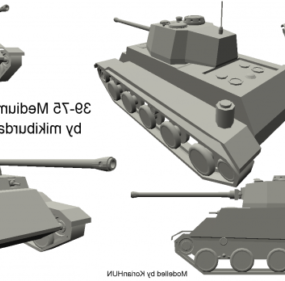 Wot 중간 탱크 3d 모델