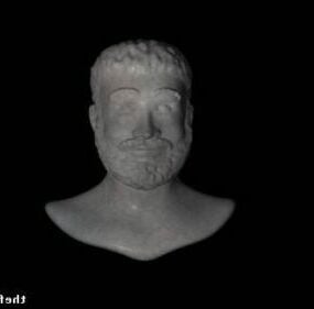 Modello 3d del busto dell'uomo di età