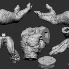 3D model částí těla monster