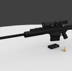 50 Cal Sniper Gun 3d model