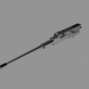 Gatling Gun 6 Namlu Döner 3d modeli