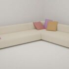 White Simple Corner Sofa