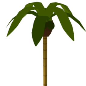 3d модель Пальма з кокосами
