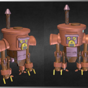 Steampunk-Spielzeugroboter 3D-Modell